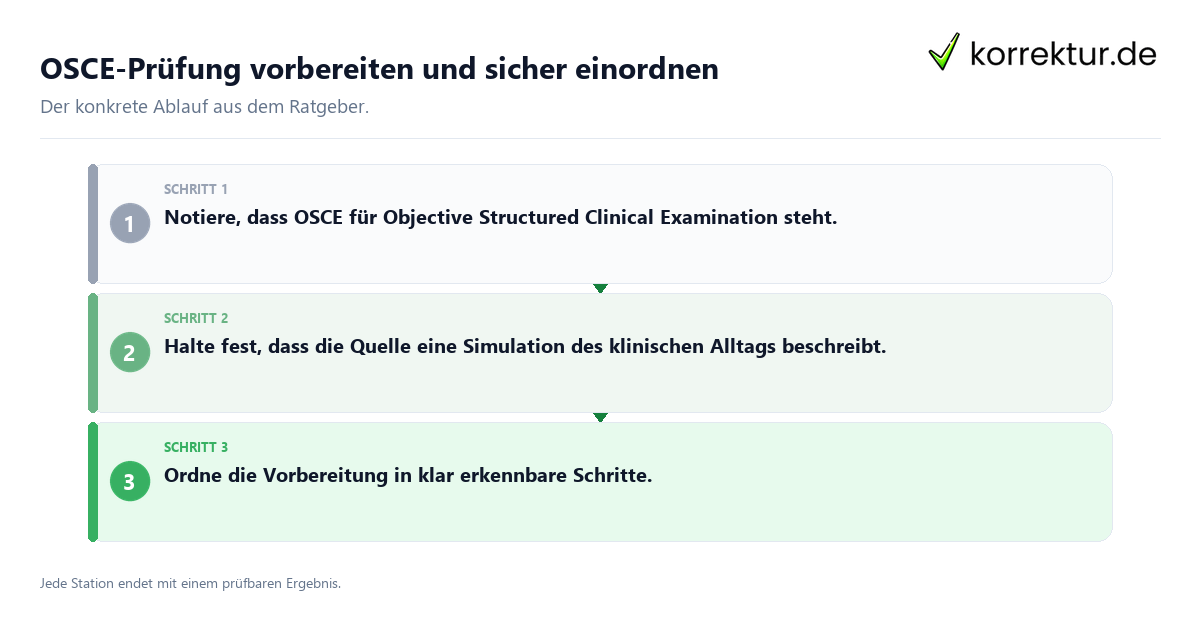 Konkrete Schritte zu OSCE-Prüfung vorbereiten und sicher einordnen