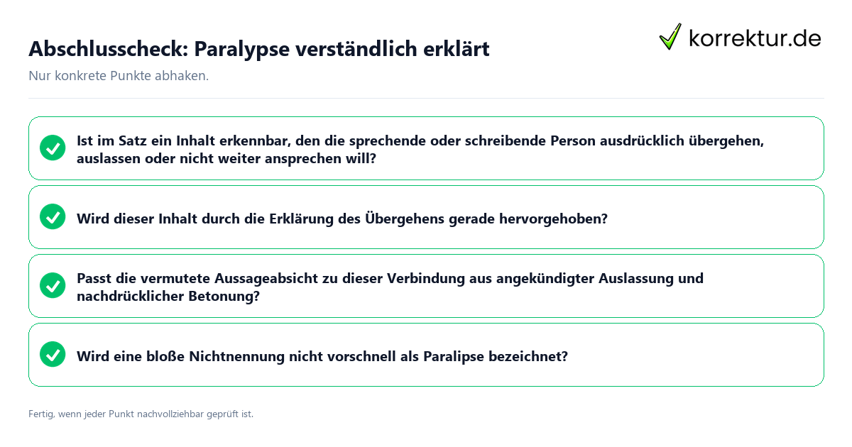 Konkreter Abschlusscheck zu Paralypse verständlich erklärt