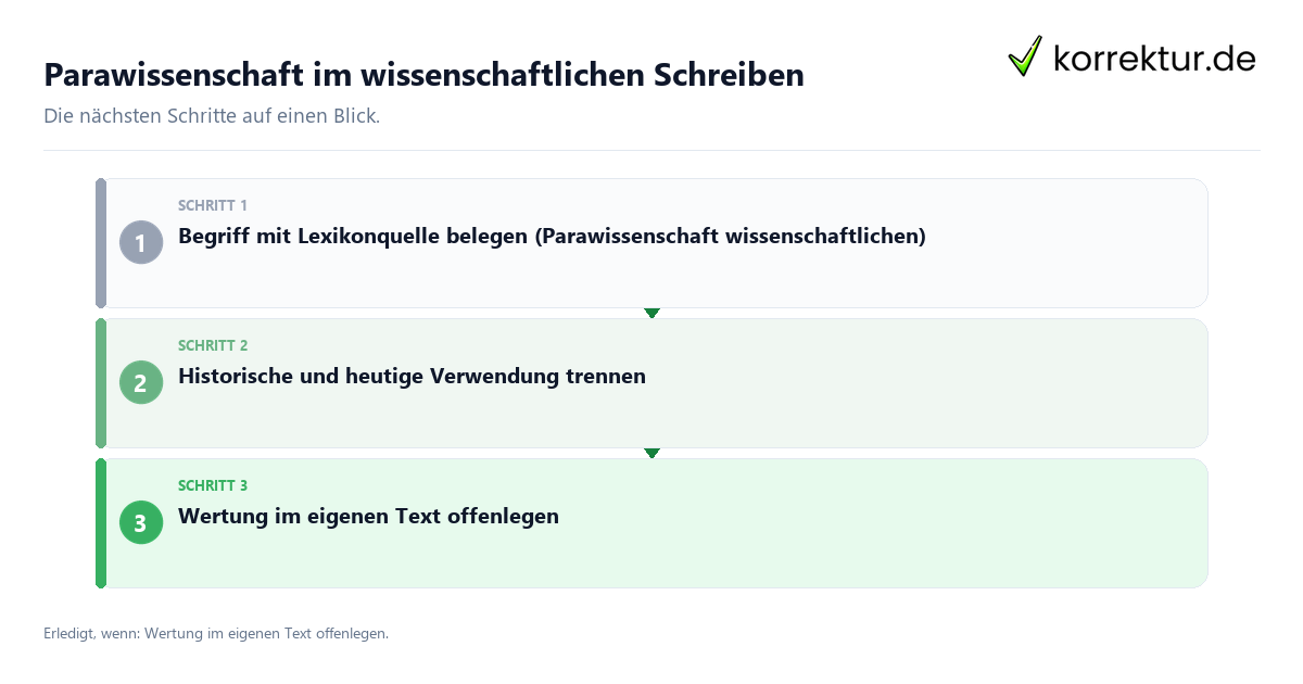 Parawissenschaft im wissenschaftlichen Schreiben
