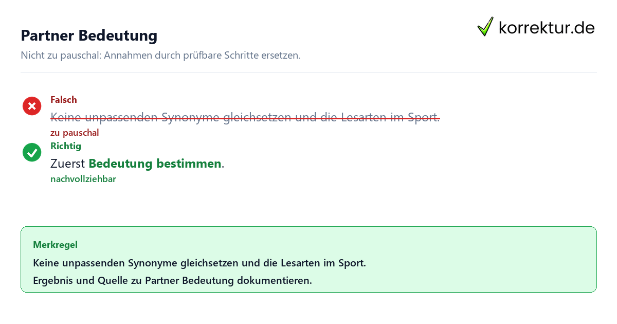 Partner Bedeutung Ungeeignete und belastbare Vorgehensweise bei Partner Bedeutung