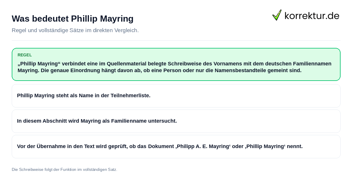 Was bedeutet Phillip Mayring Konkrete Regel und vollständige Beispielsätze zu Was bedeutet Phillip Mayring