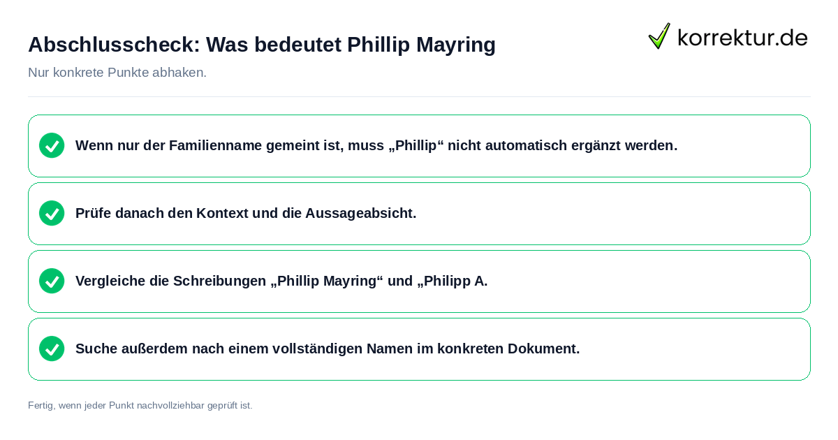 Abschlusscheck: Was bedeutet Phillip Mayring Konkreter Abschlusscheck zu Was bedeutet Phillip Mayring
