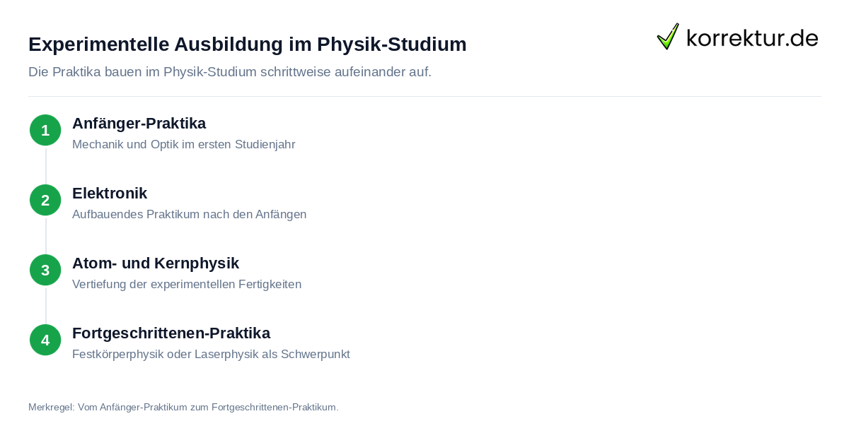 Experimentelle Ausbildung im Physik-Studium Physik studieren: Praktika vom Anfänger- bis zum Fortgeschrittenenlevel