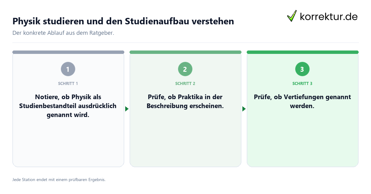 Physik studieren und den Studienaufbau verstehen Konkrete Schritte zu Physik studieren und den Studienaufbau verstehen