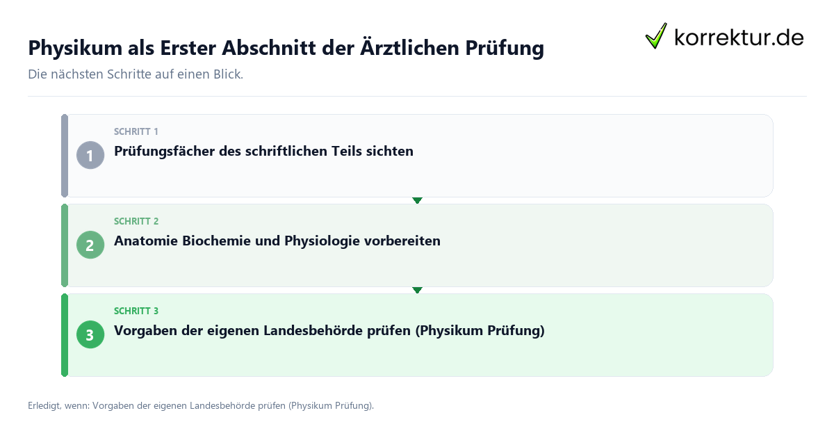 Physikum als Erster Abschnitt der Ärztlichen Prüfung
