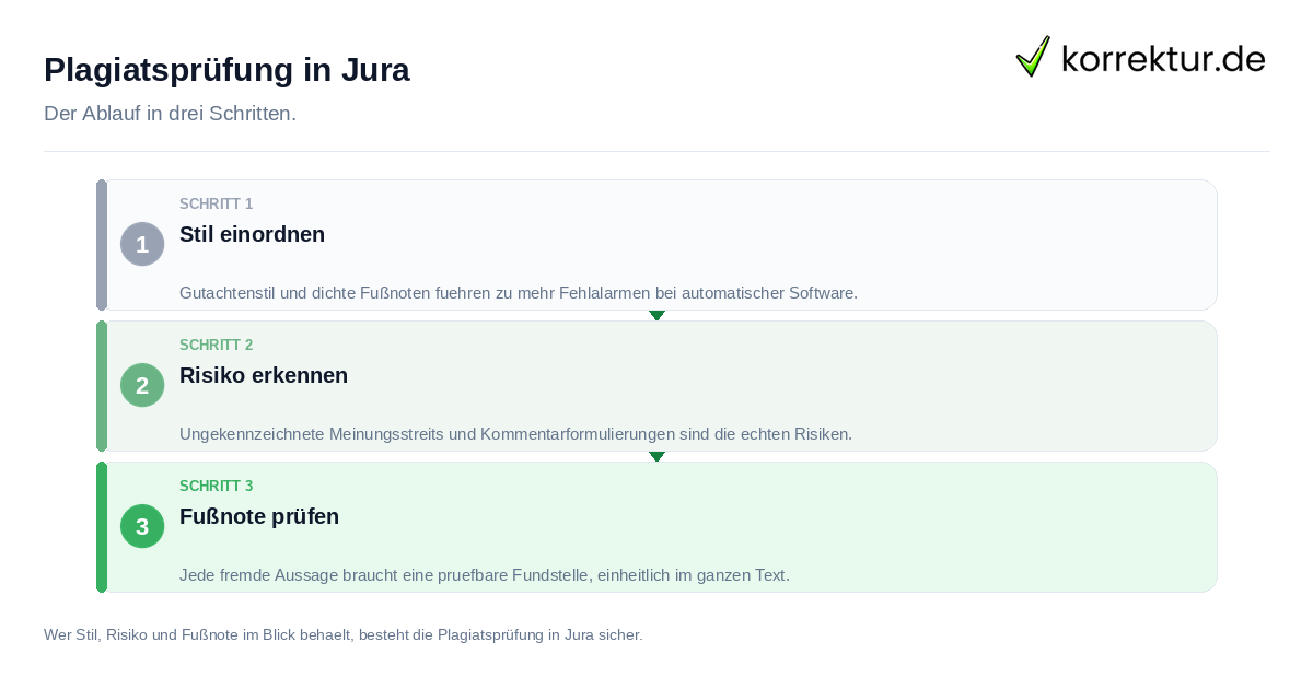 Plagiatsprüfung in Jura Plagiatsprüfung in Jura: der Ablauf in drei Schritten