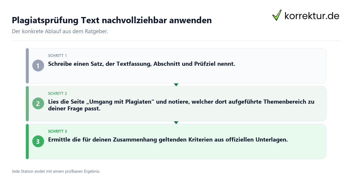 Konkrete Schritte zu Plagiatsprüfung Text nachvollziehbar anwenden