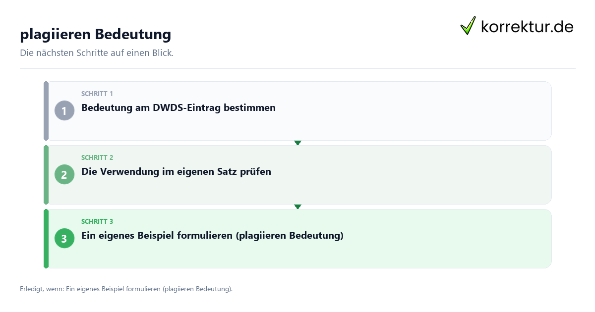 Plagiieren Bedeutung mit einem Ablauf aus Prüfung, Kontakt und Dokumentation