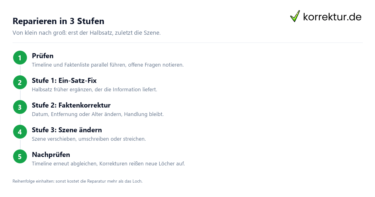 Reparieren in 3 Stufen Plotlöcher systematisch beheben in drei Stufen