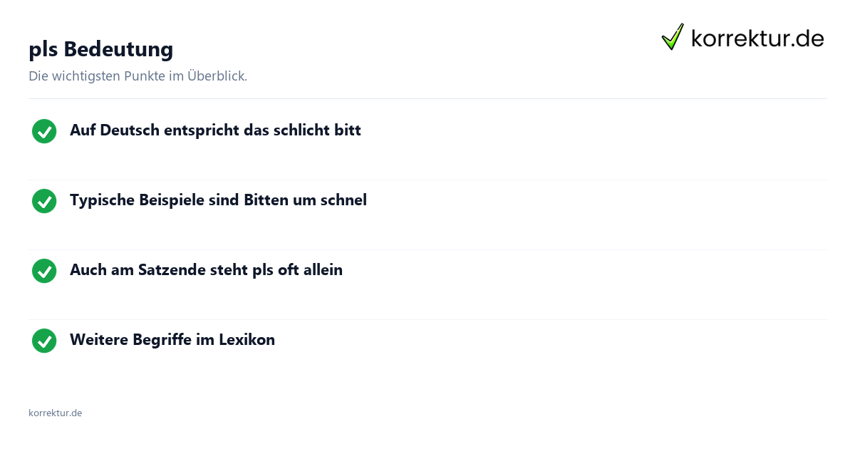 pls Bedeutung pls Bedeutung: Überblick