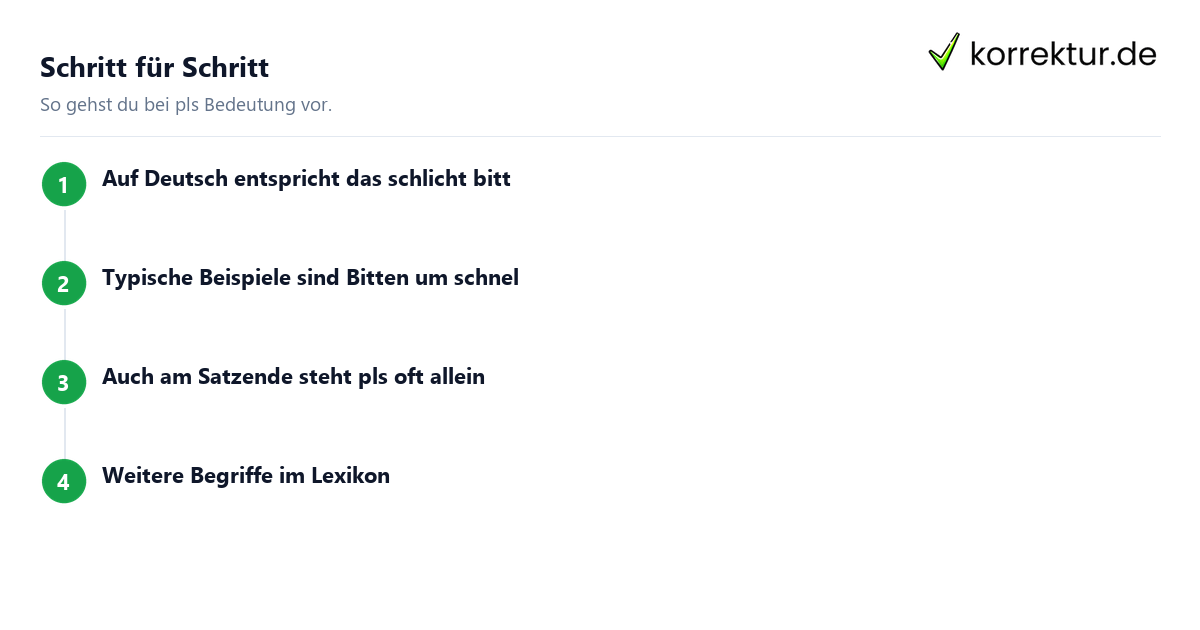 Schritt für Schritt pls Bedeutung: Schritte