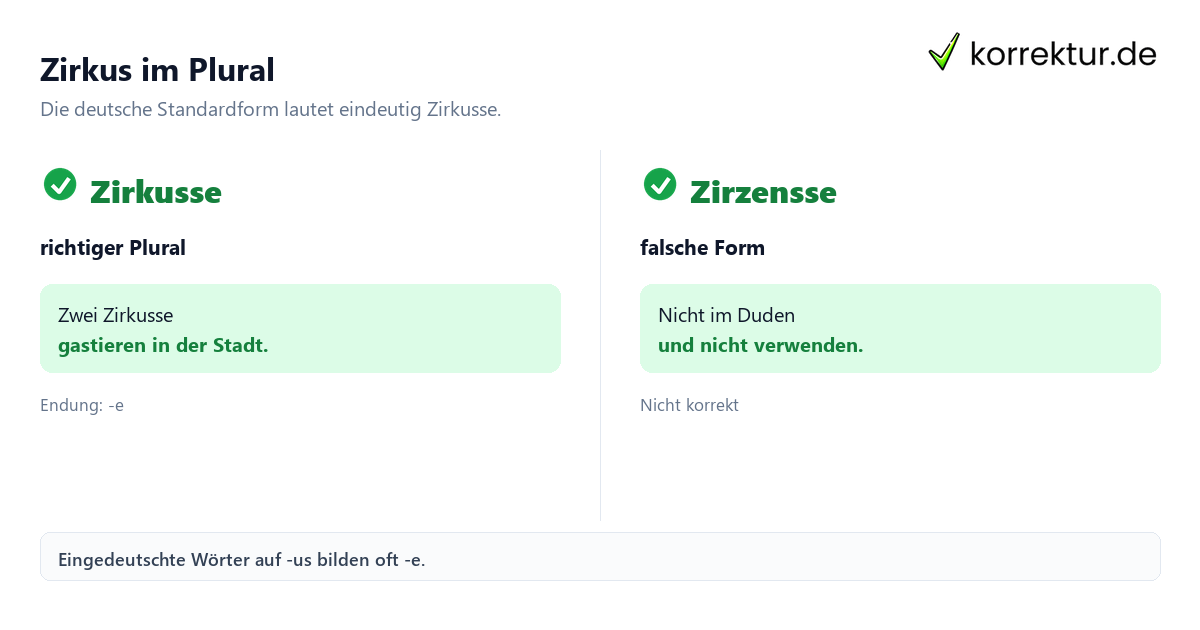 Plural von Zirkus