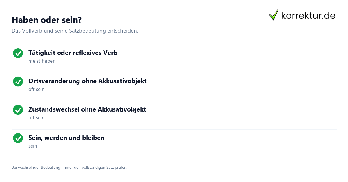 Plusquamperfekt: Hilfsverb auswählen