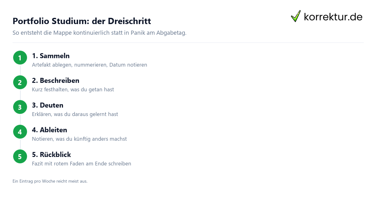 Portfolio Studium: Schritt für Schritt zur überzeugenden Reflexion