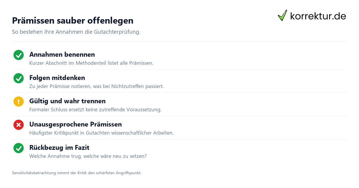 Prämisse Bedeutung