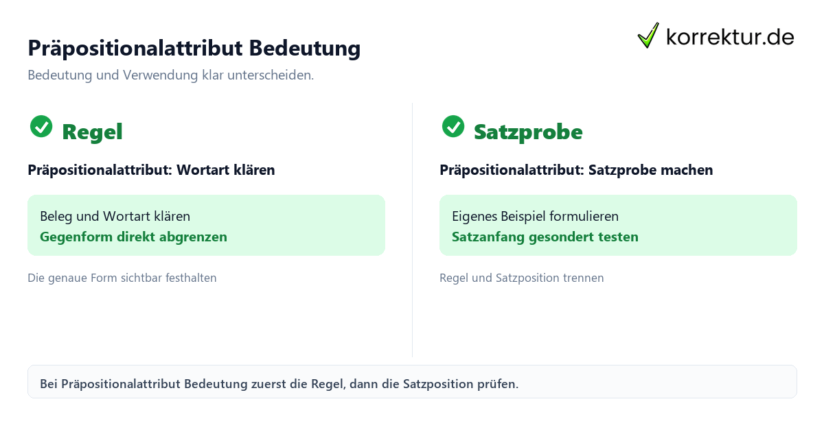 Präpositionalattribut Bedeutung mit Bedeutung und passender Verwendung im Vergleich
