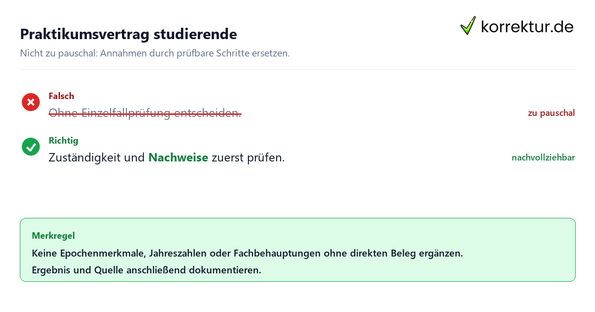 Praktikumsvertrag studierende Ungeeignete und belastbare Vorgehensweise bei Praktikumsvertrag studierende