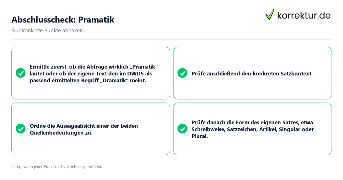 Abschlusscheck: Pramatik Konkreter Abschlusscheck zu Pramatik