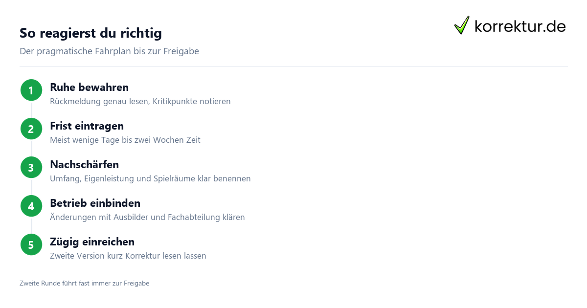 So reagierst du richtig Projektantrag abgelehnt: Fahrplan zur erfolgreichen Überarbeitung