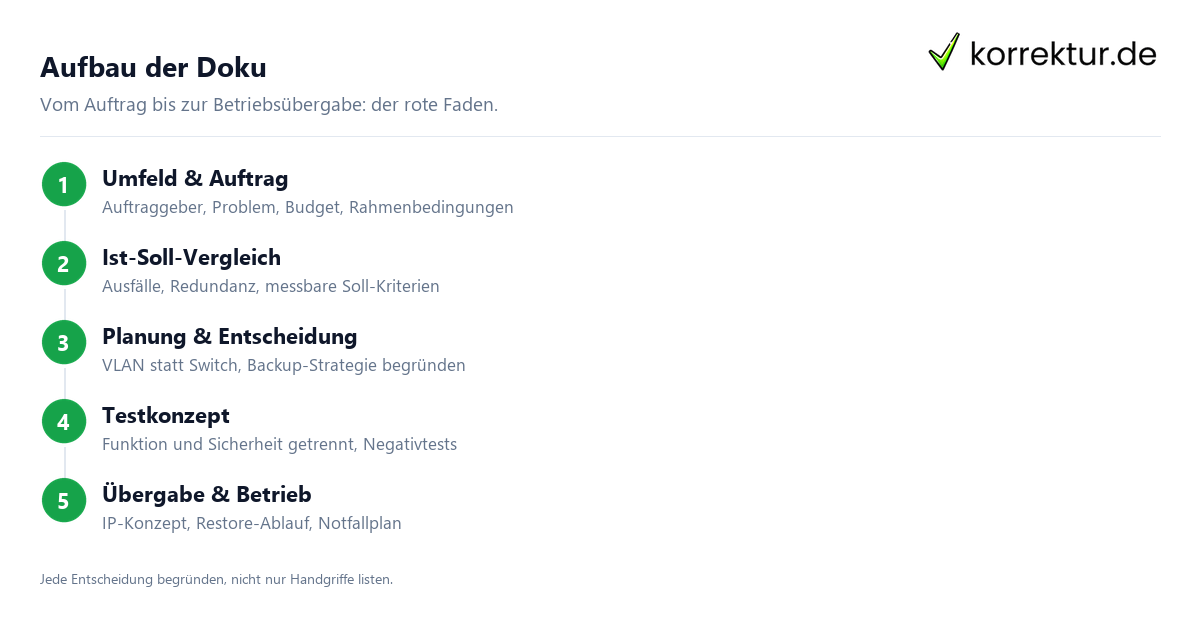Projektdokumentation Systemintegration: Aufbau in 5 Schritten für die IHK