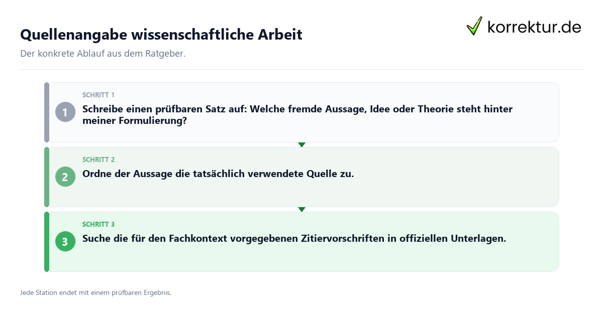 Konkrete Schritte zu Quellenangabe wissenschaftliche Arbeit