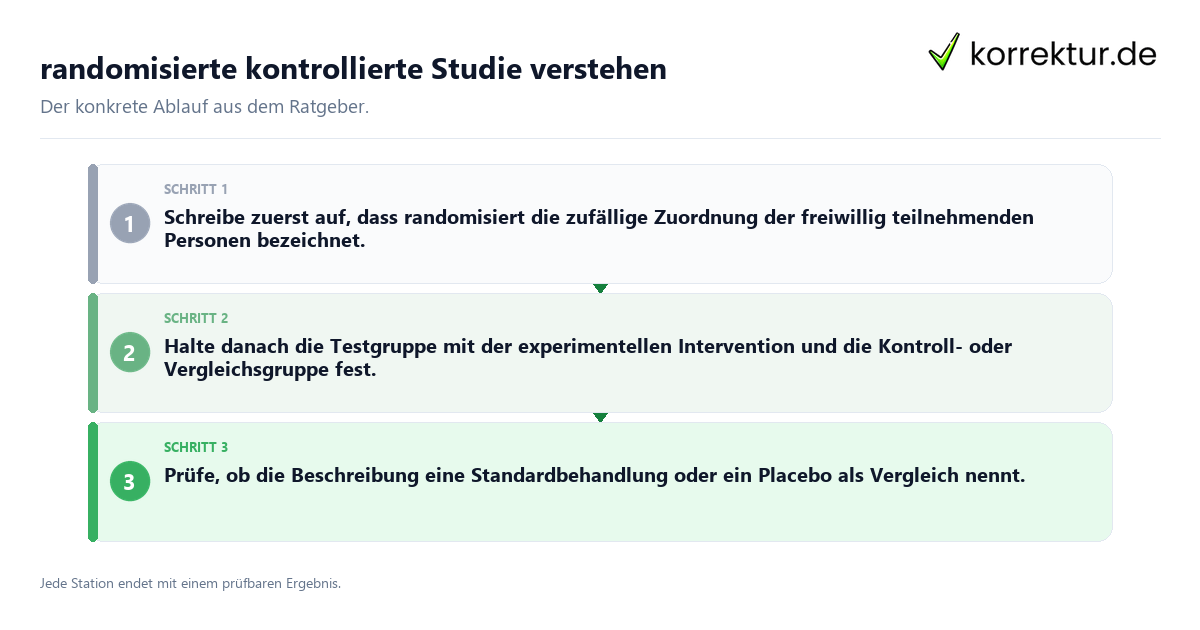 randomisierte kontrollierte Studie verstehen Konkrete Schritte zu randomisierte kontrollierte Studie verstehen