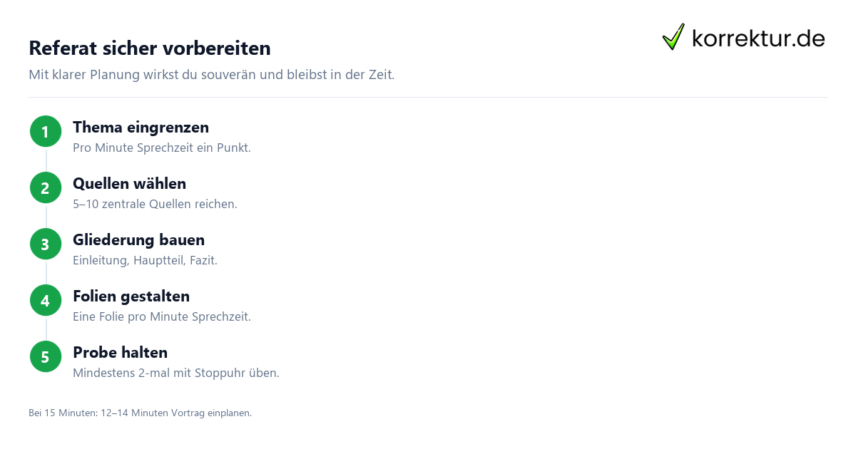 Referat halten und Handout erstellen: Vorbereitung in fünf Schritten
