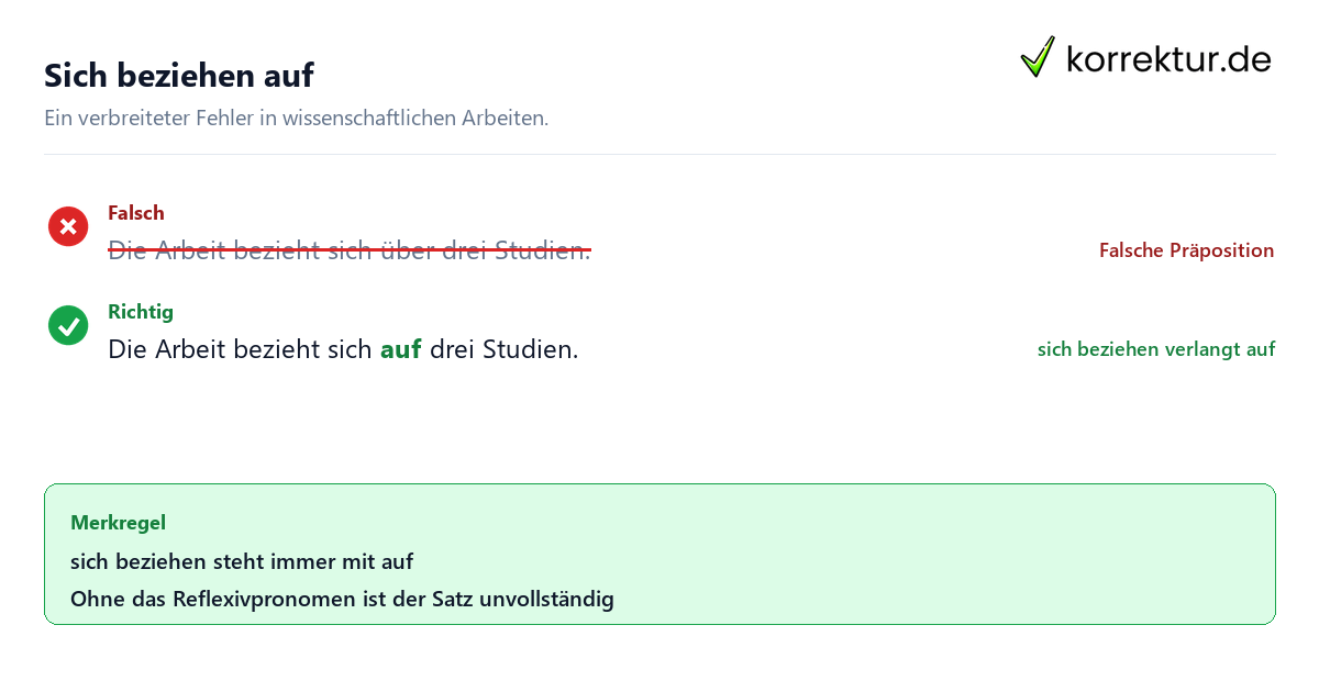 Sich beziehen auf sich beziehen auf: falsche und richtige Präposition