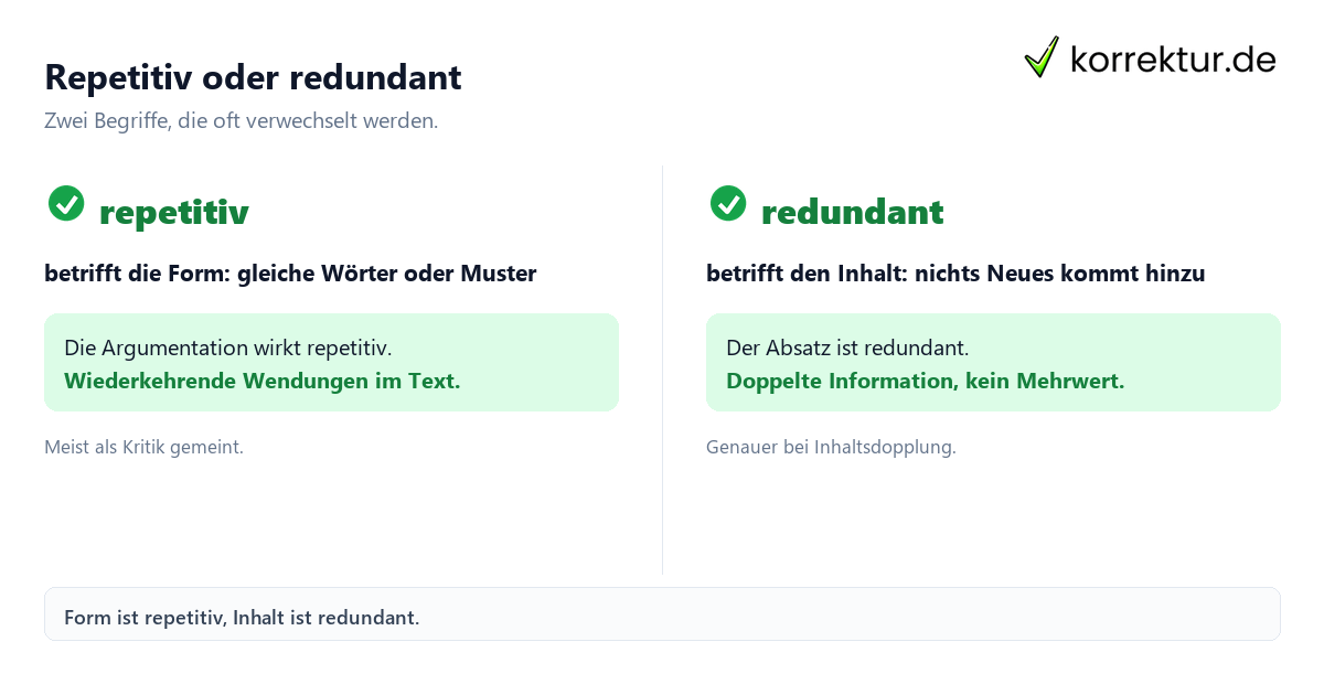 Repetitiv Bedeutung