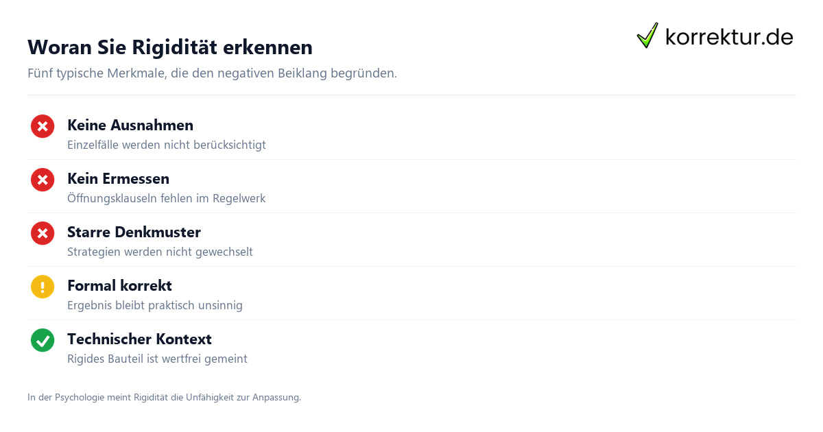 Woran Sie Rigidität erkennen Rigide Bedeutung: Merkmale rigider Regeln und Haltungen