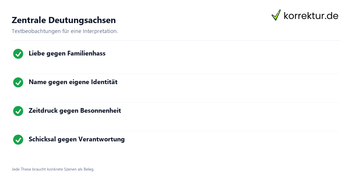 Zentrale Deutungsachsen Interpretation strukturieren
