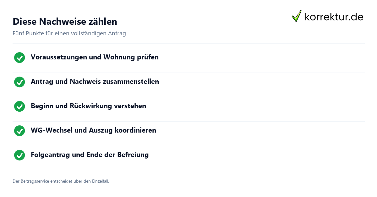Rundfunkbeitrag Checkliste