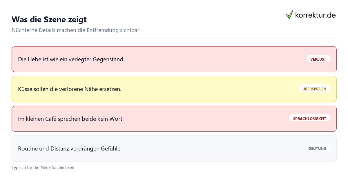 Sachliche Romanze Analyse von Sprache und Deutung