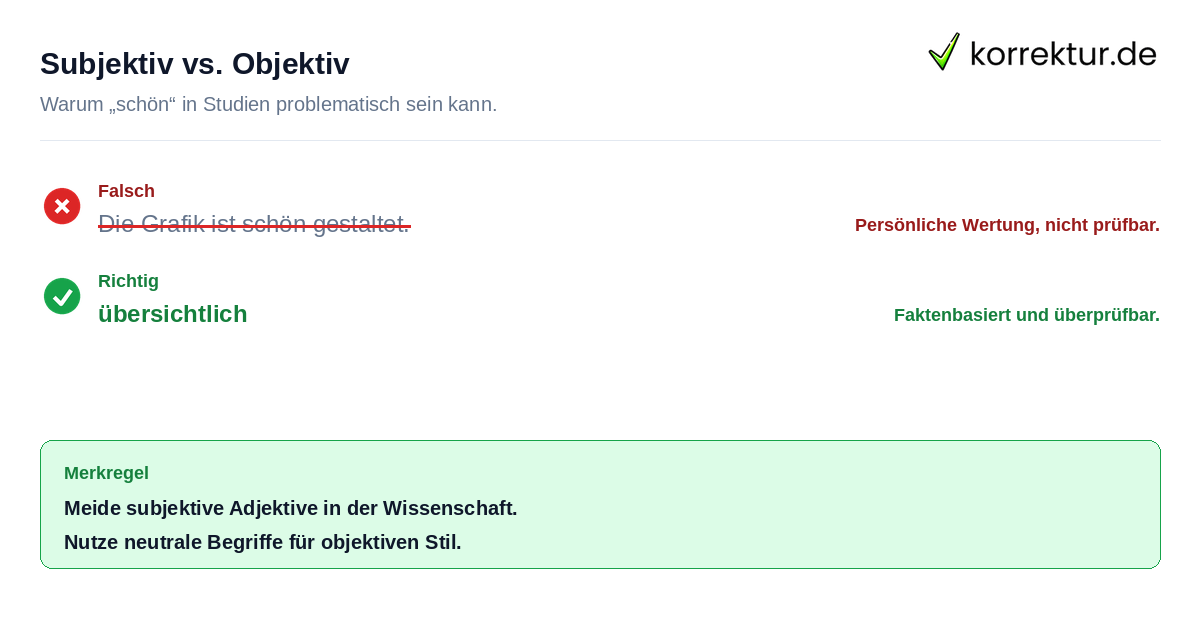 Registerfalle des Worts schön in wissenschaftlichen Texten