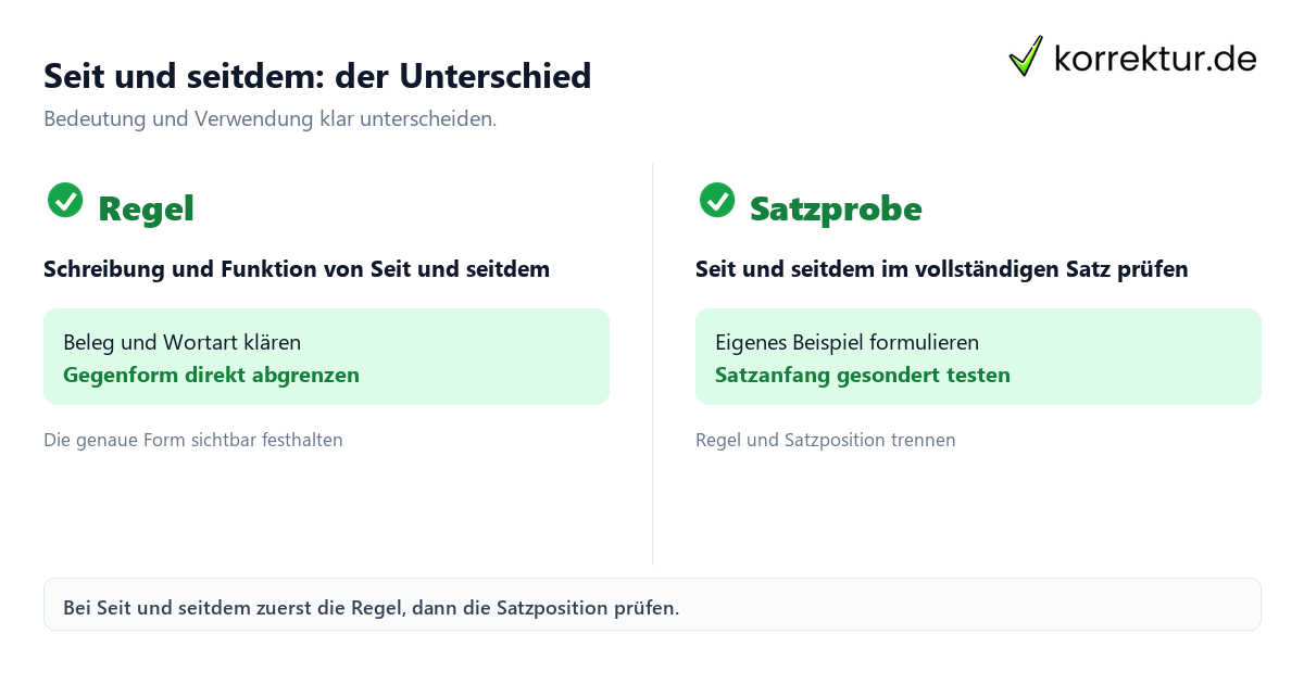 Seit und seitdem: der Unterschied mit Bedeutung und passender Verwendung im Vergleich