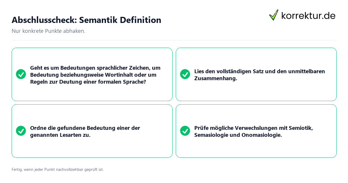 Konkreter Abschlusscheck zu Semantik Definition