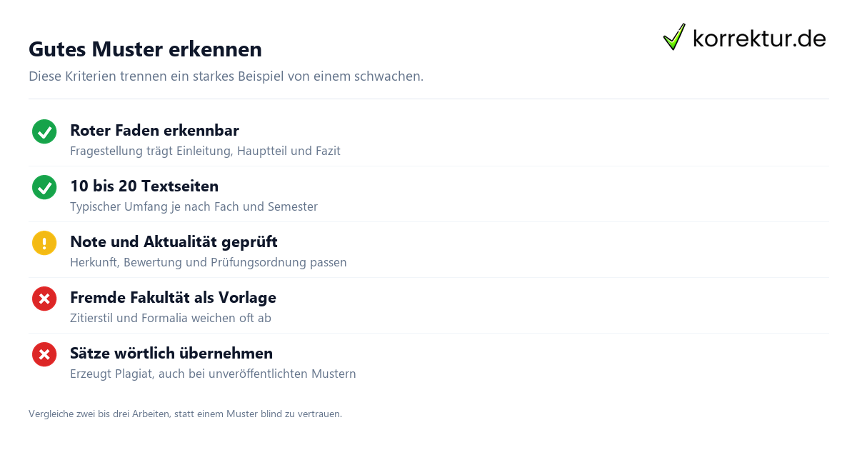 Gutes Muster erkennen Seminararbeit Beispiel richtig nutzen: gute und schlechte Vorbilder erkennen