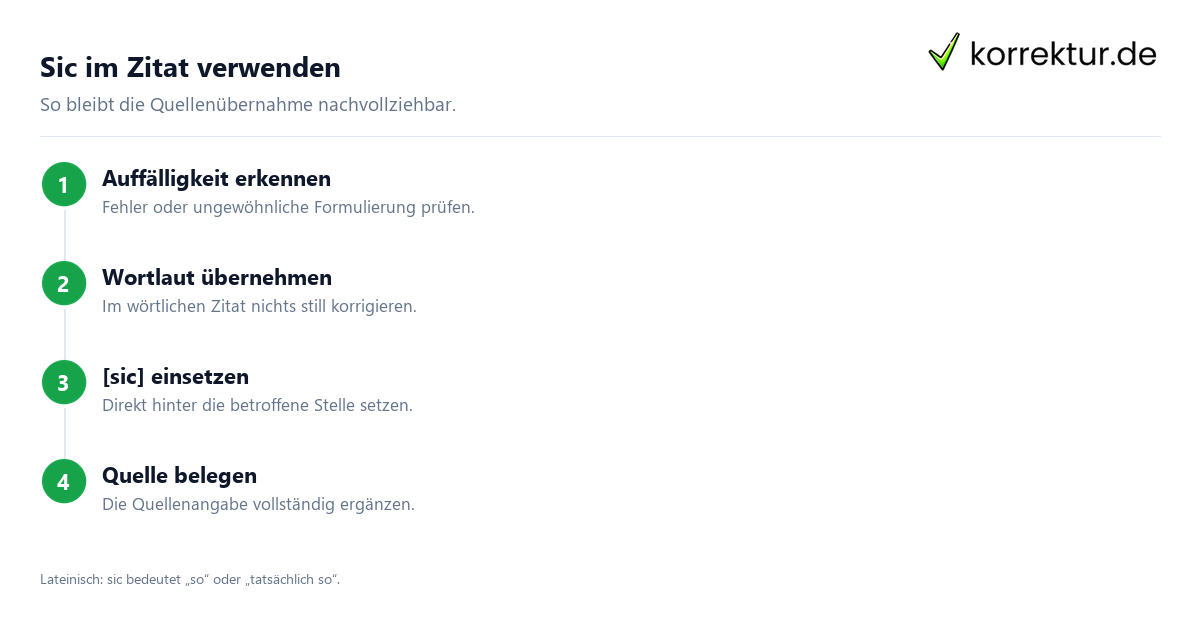 Sic Bedeutung: Herkunft und Verwendung beim Zitieren