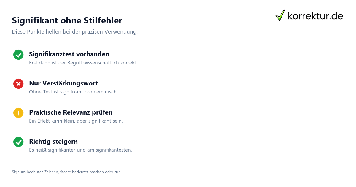 Signifikant ohne Stilfehler Signifikant Bedeutung: Häufige Fehler in wissenschaftlichen Texten