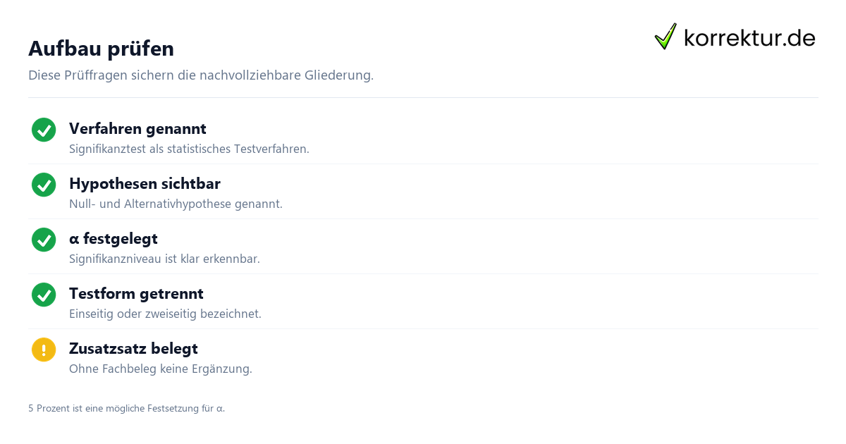 Aufbau prüfen Signifikanztest: Begriff, Aufbau und Anwendung Prüffragen
