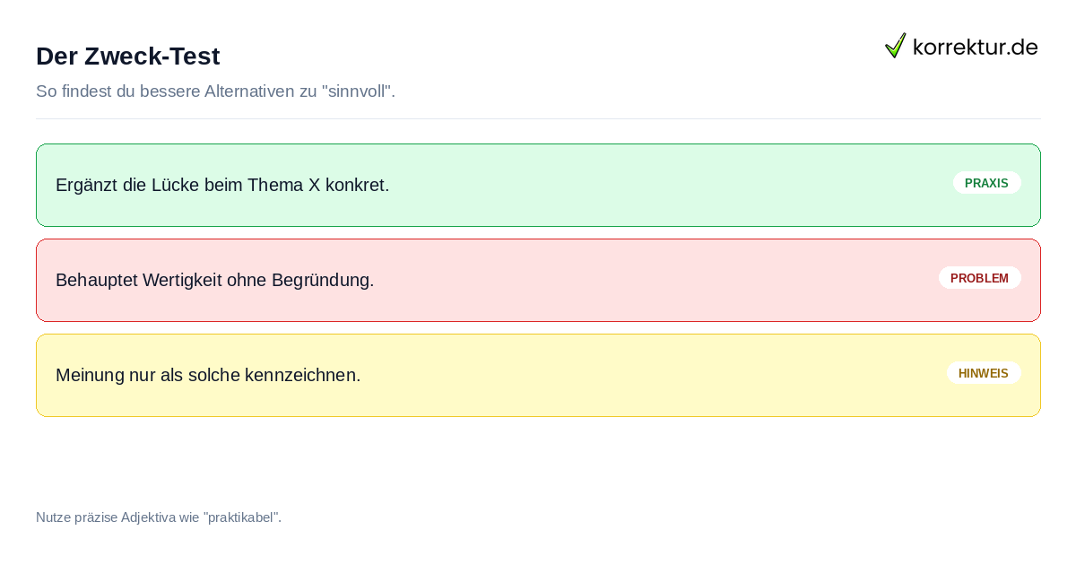 Praxis-Tipps für sinnvolle Formulierungen in Texten