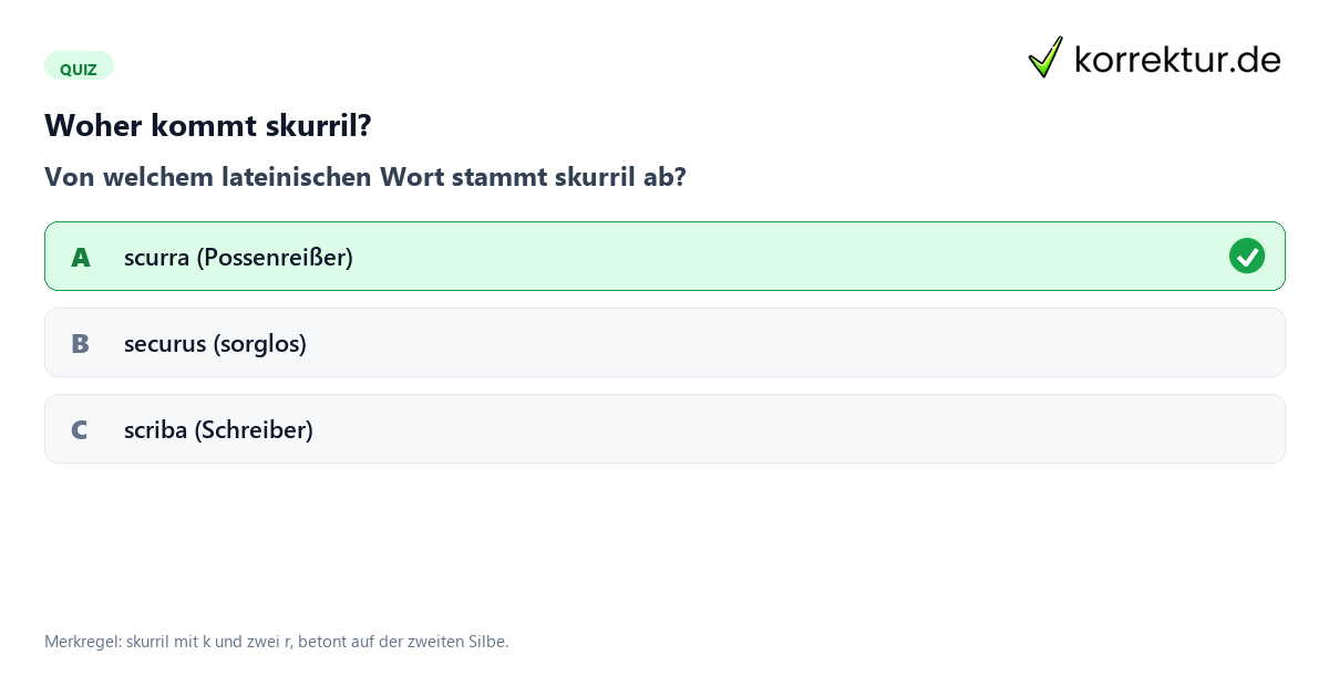 Skurril Bedeutung