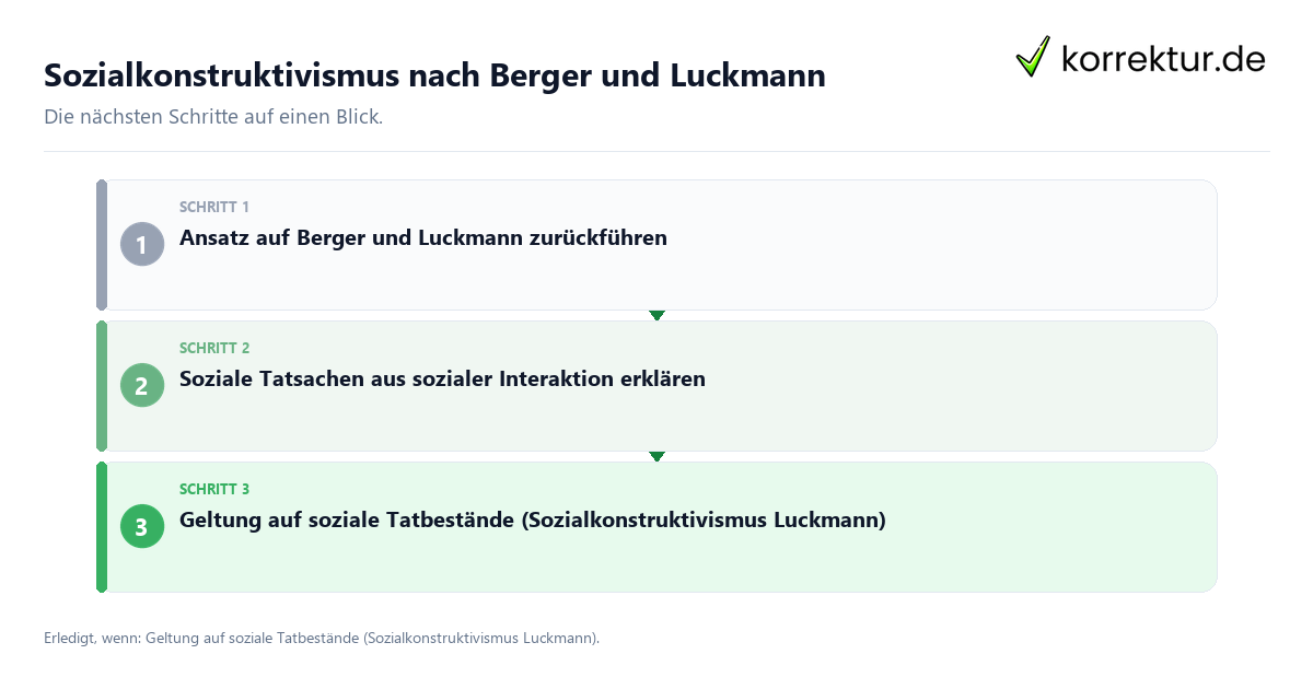 Sozialkonstruktivismus nach Berger und Luckmann Sozialkonstruktivismus nach Berger und Luckmann