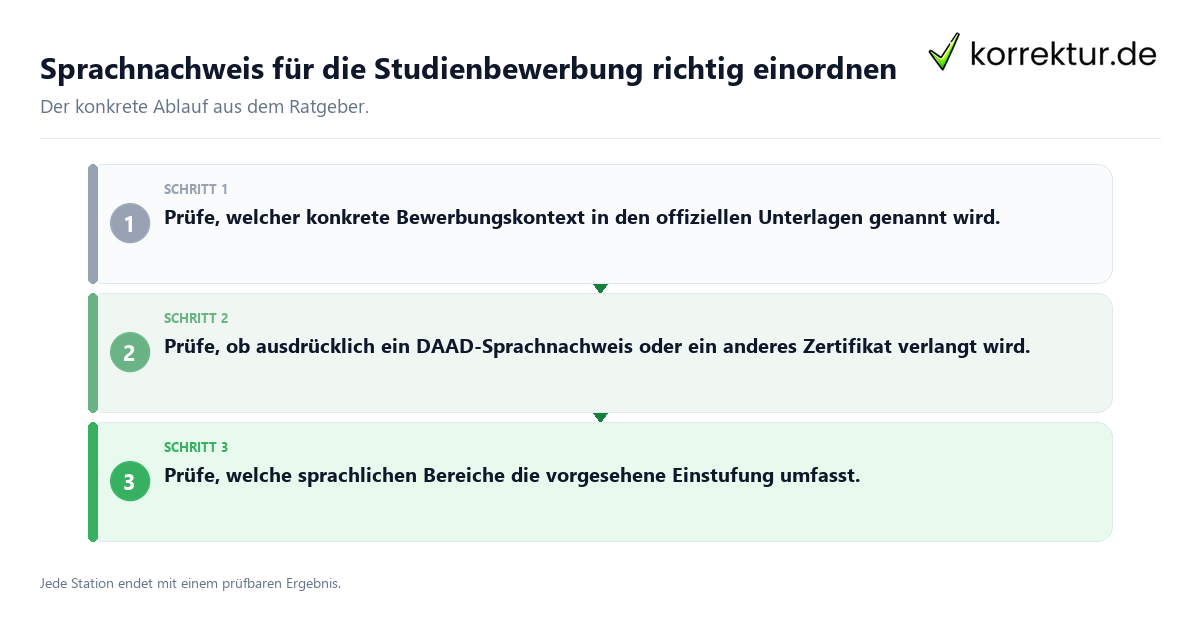 Konkrete Schritte zu Sprachnachweis für die Studienbewerbung richtig einordnen