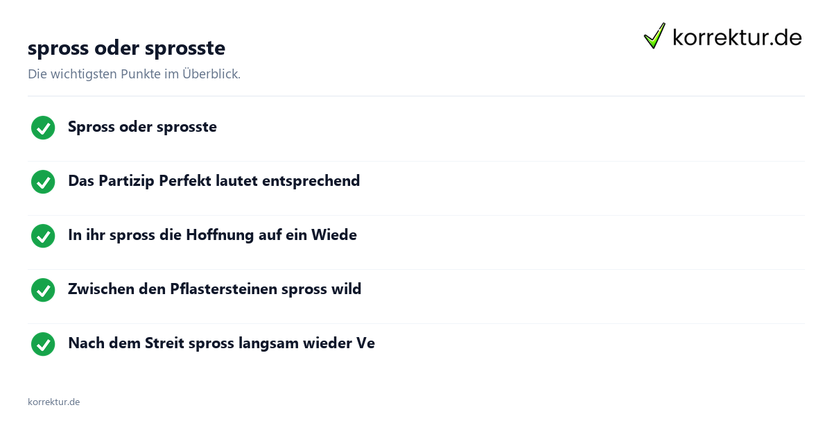 spross oder sprosste spross oder sprosste