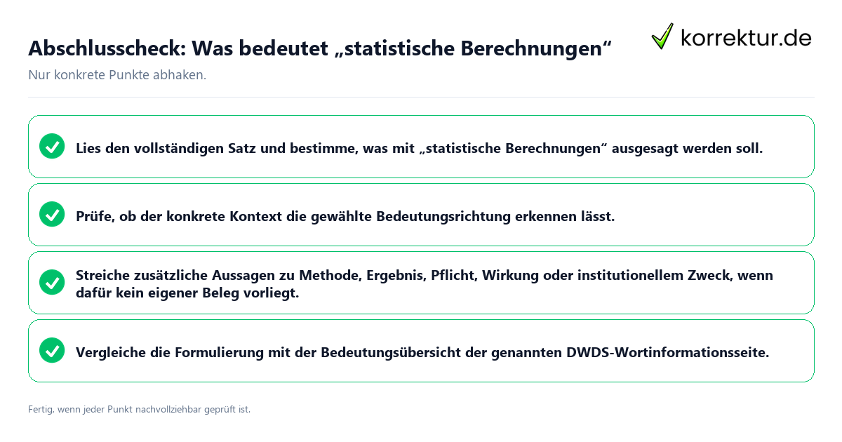 Abschlusscheck: Was bedeutet „statistische Berechnungen“ Konkreter Abschlusscheck zu Was bedeutet „statistische Berechnungen“