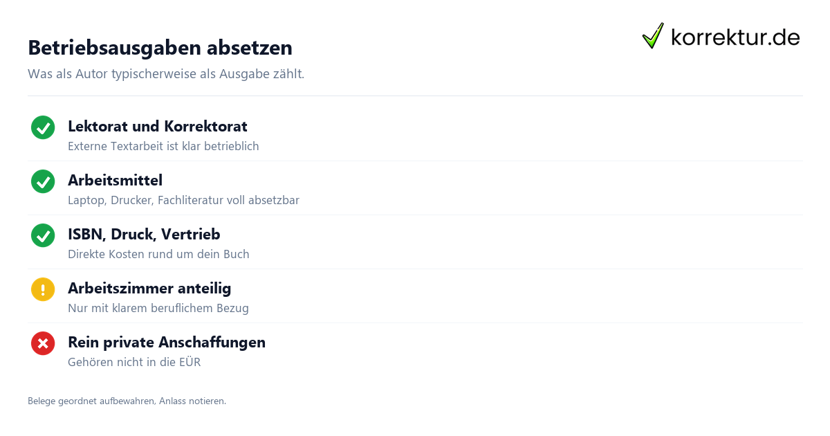 Steuern für Autoren: absetzbare Betriebsausgaben im Überblick