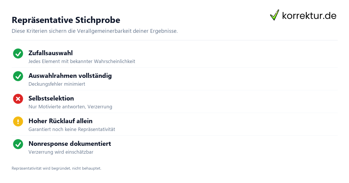 Stichprobe und Grundgesamtheit: Checkliste für Repräsentativität