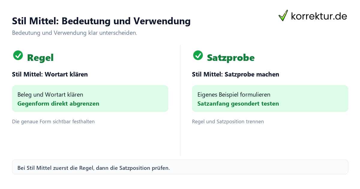 Stil Mittel: Bedeutung und Verwendung mit Bedeutung und passender Verwendung im Vergleich