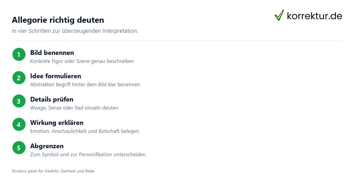 Allegorie in der Textanalyse Schritt für Schritt deuten